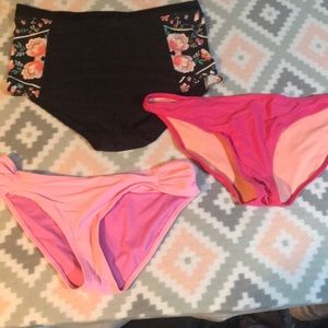 Size large 3 bikini bottoms